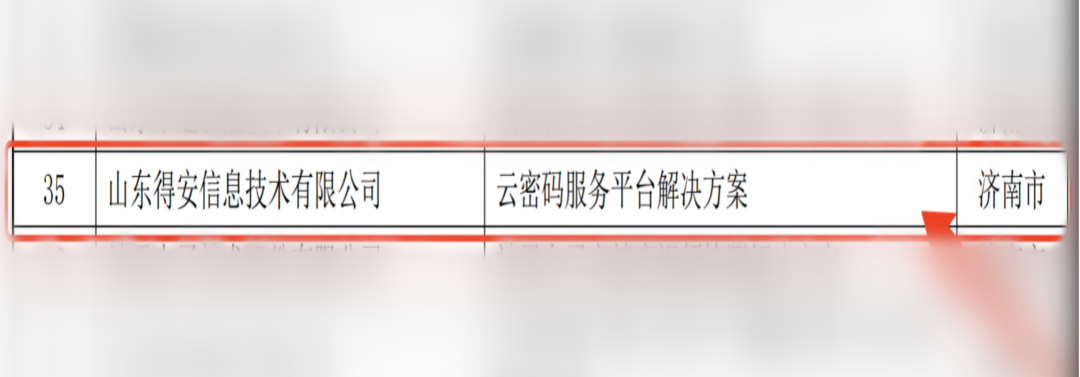 慶祝得(de)安入選《2022年度山(shān)東省優秀大(dà)數(shù)據 解決方案》名單